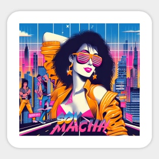 So Macho! Vaporwave 80s Pop Sticker